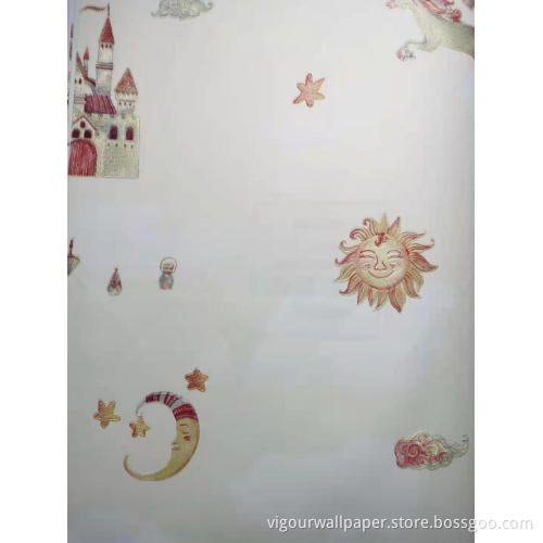 kids design wallpaper star design children room decoration